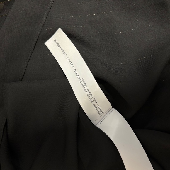 Massimo Dutti | Women's Black Sheer Metallic Striped Dress - Picture 11 of 11